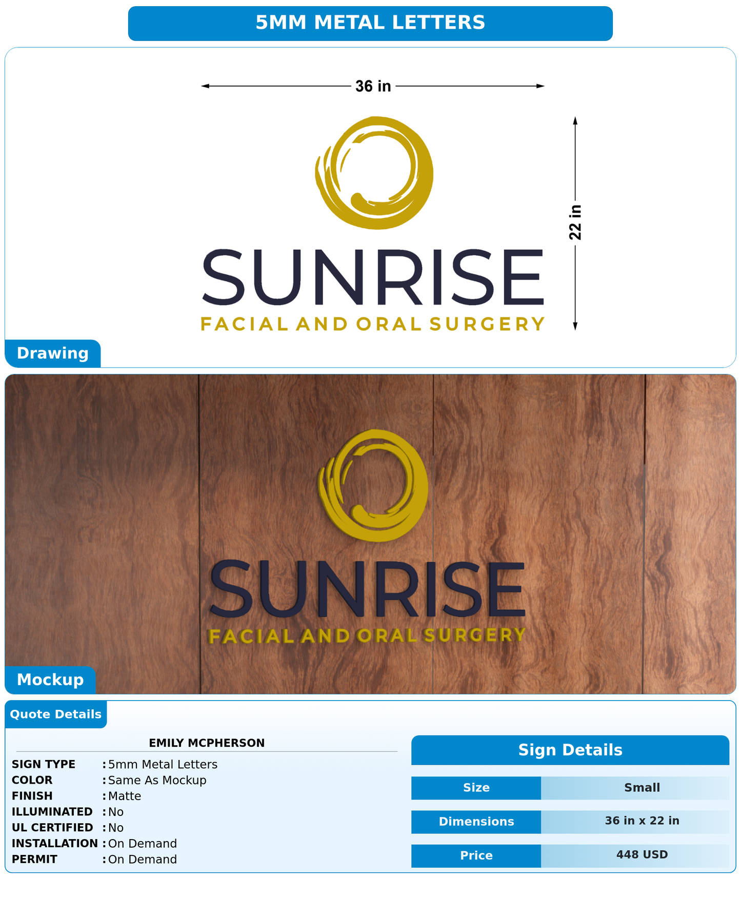 CUSTOM MOCKUP SIGN FOR Emily McPherson