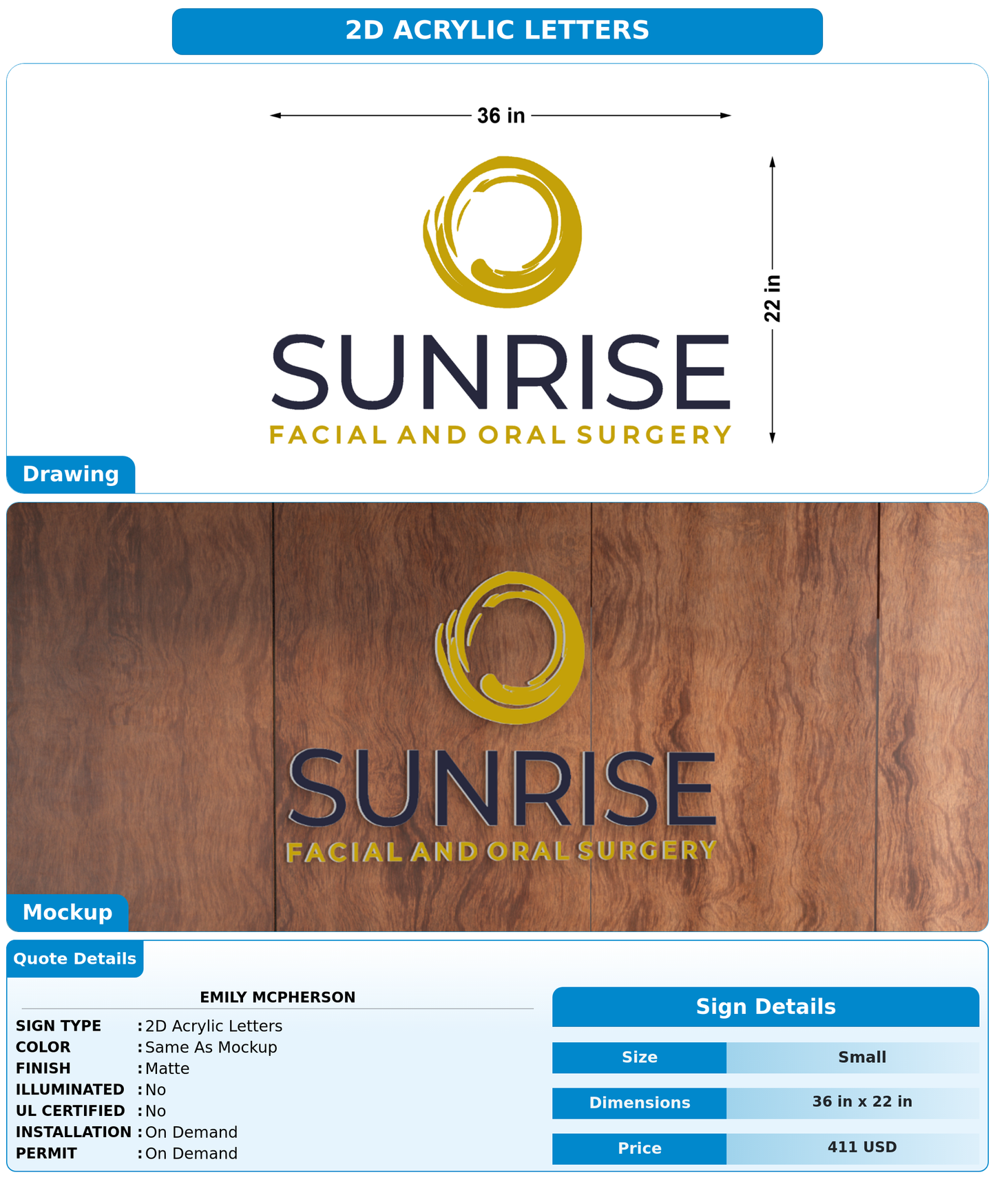 CUSTOM MOCKUP SIGN FOR Emily McPherson