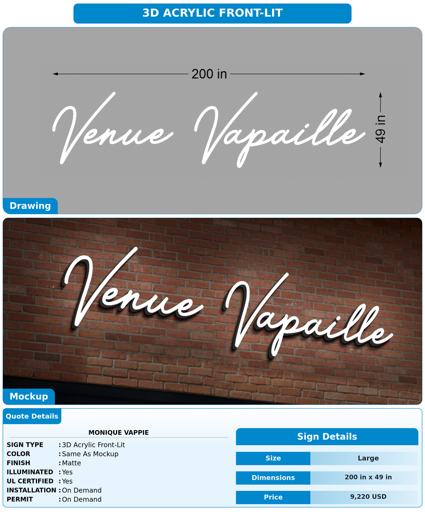 CUSTOM MOCKUP SIGN FOR Monique Vappie
