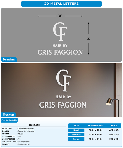 CUSTOM MOCKUP SIGN FOR Cristiane