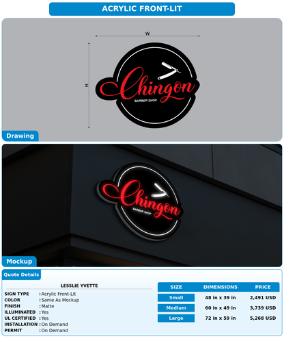 CUSTOM MOCKUP SIGN FOR Lesslie Yvette