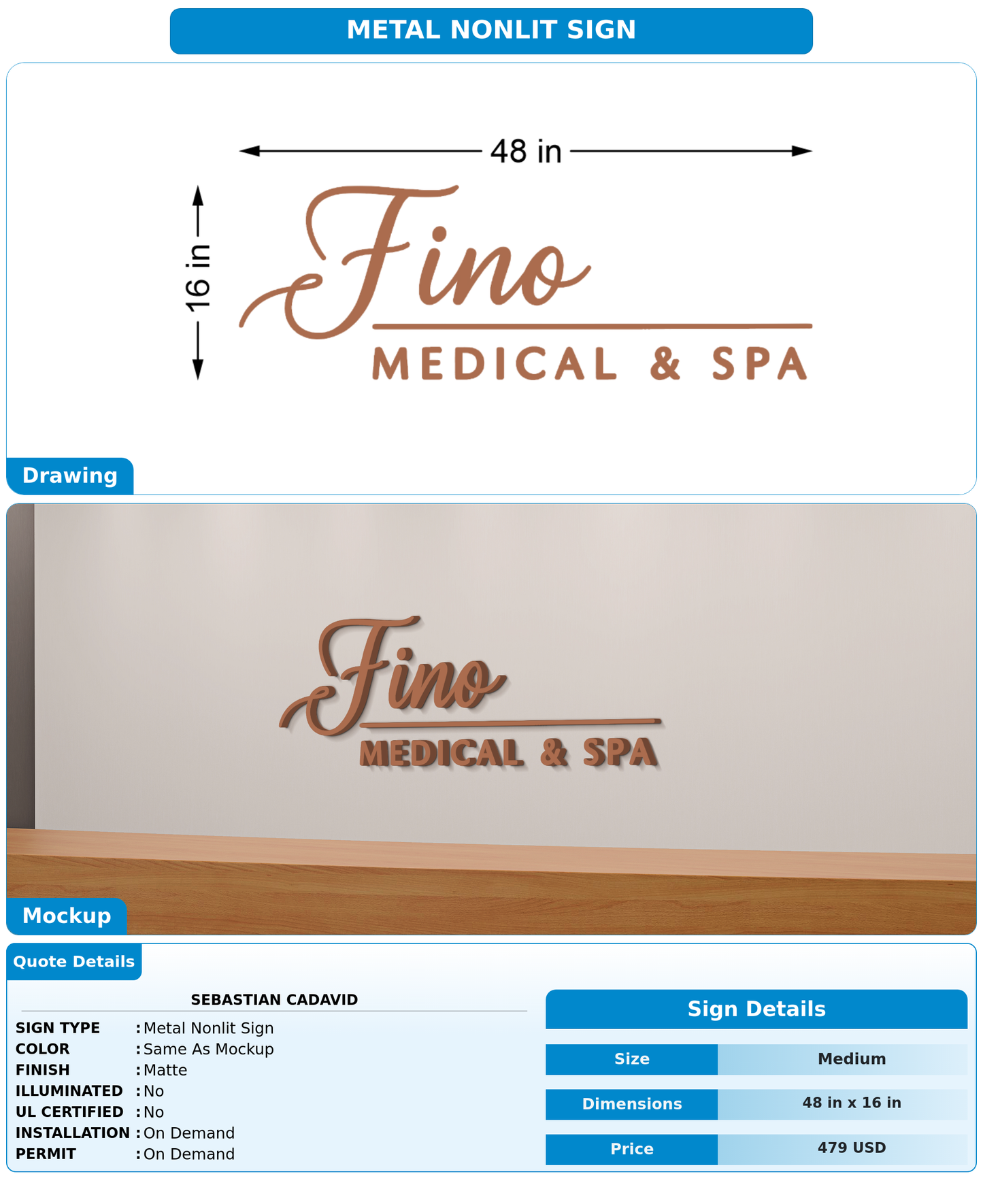 CUSTOM MOCKUP SIGN FOR Sebastian Cadavid