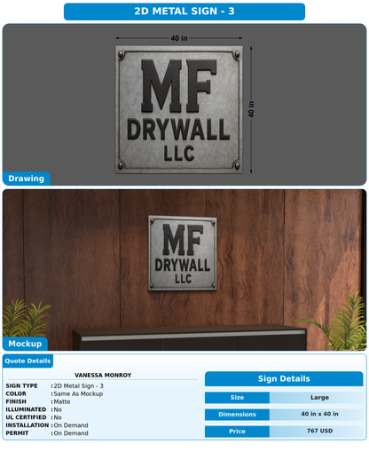 CUSTOM MOCKUP SIGN FOR Vanessa Monroy