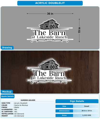 CUSTOM MOCKUP SIGN FOR Summer Holder