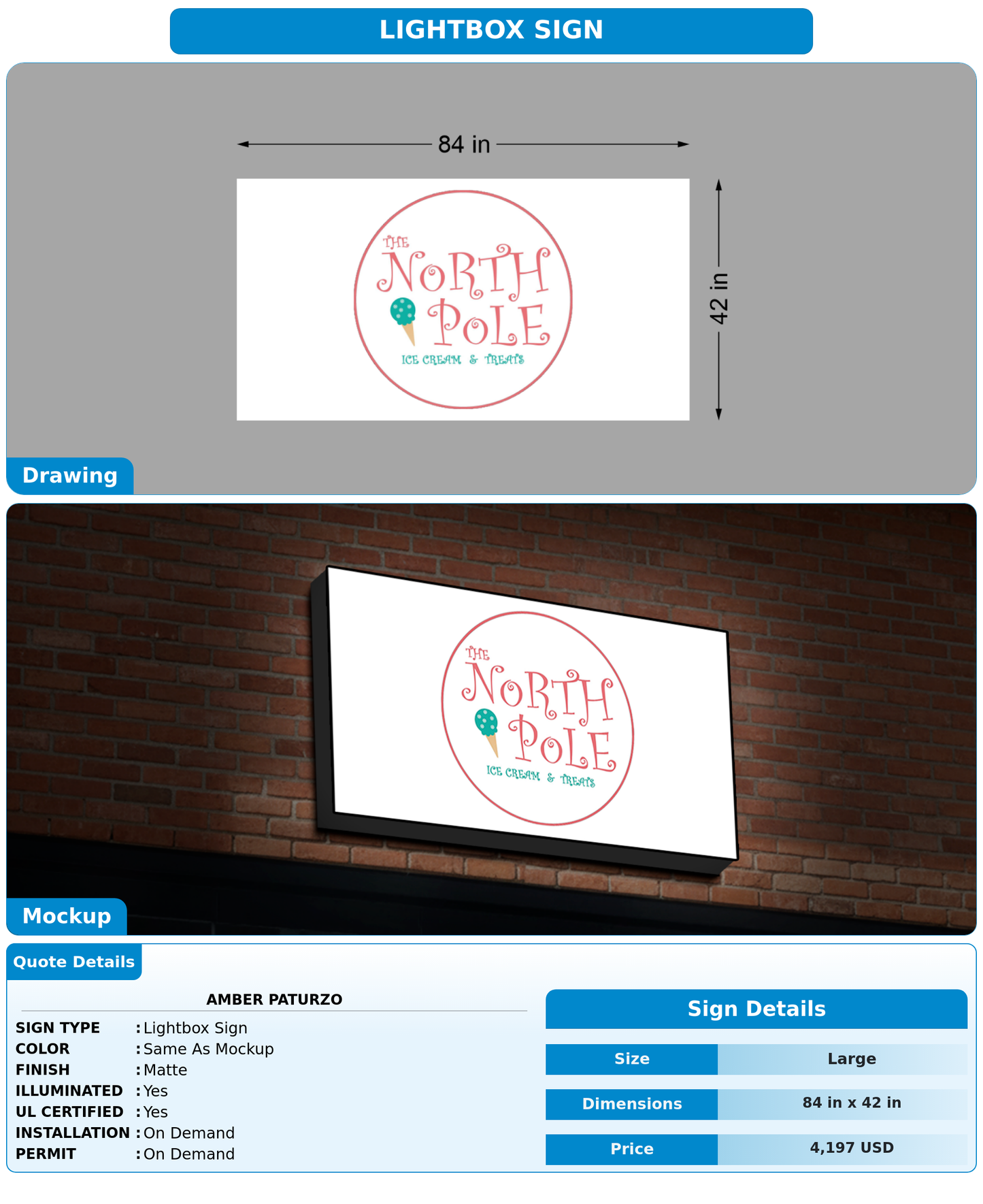 CUSTOM MOCKUP SIGN FOR Amber Paturzo