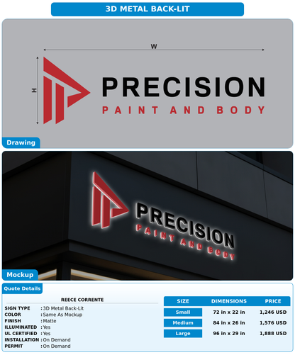 CUSTOM MOCKUP SIGN FOR Reece corrente