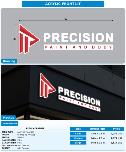 CUSTOM MOCKUP SIGN FOR Reece corrente