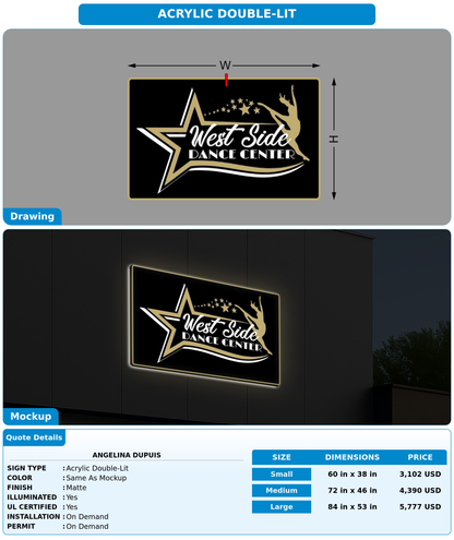 CUSTOM MOCKUP SIGN FOR Angelina DuPuis