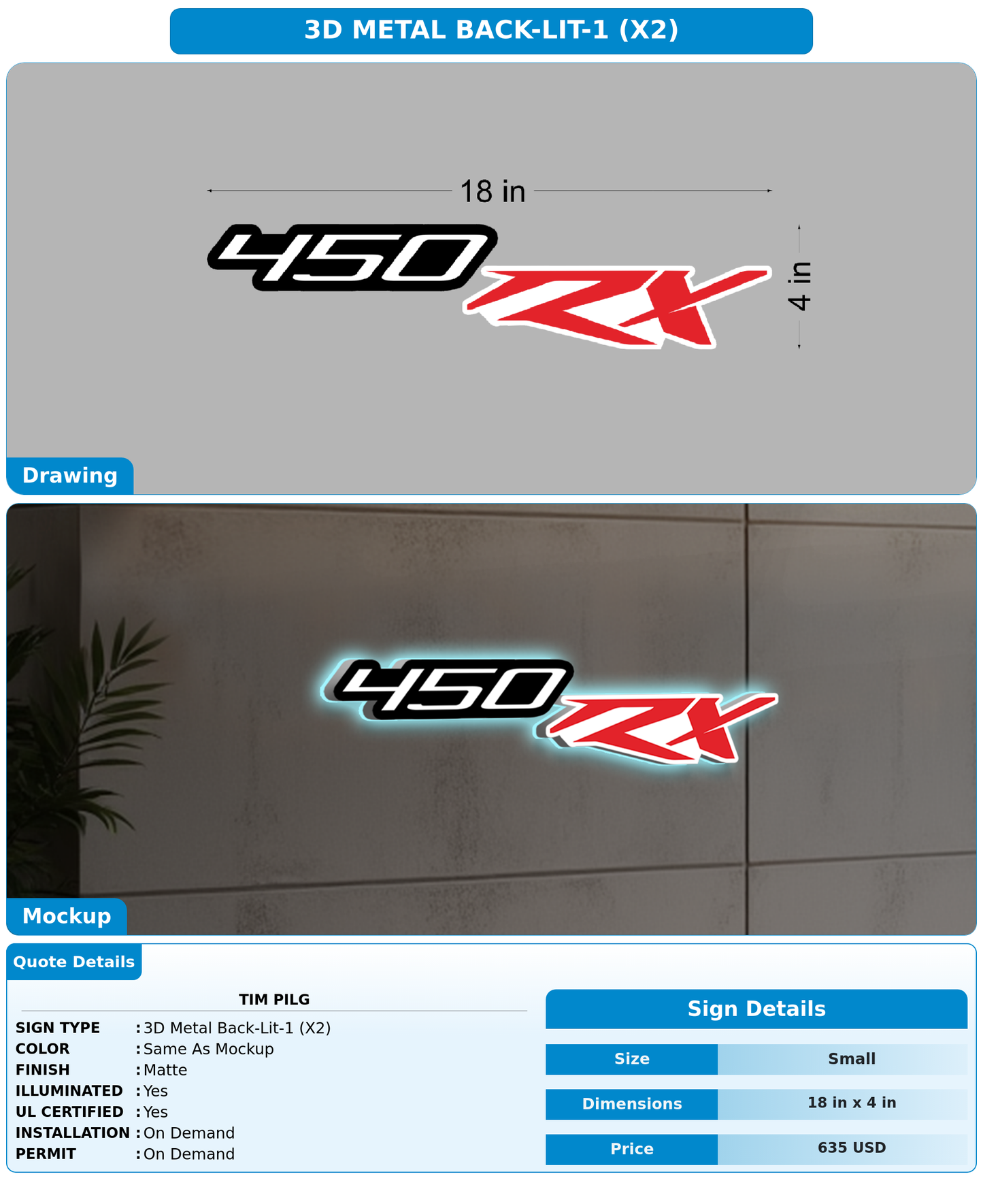 CUSTOM MOCKUP SIGN FOR TIM Pilg