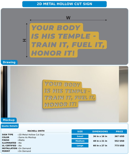CUSTOM MOCKUP SIGN FOR Rachell Smith