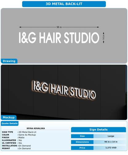 CUSTOM MOCKUP SIGN FOR Iryna Kovalska