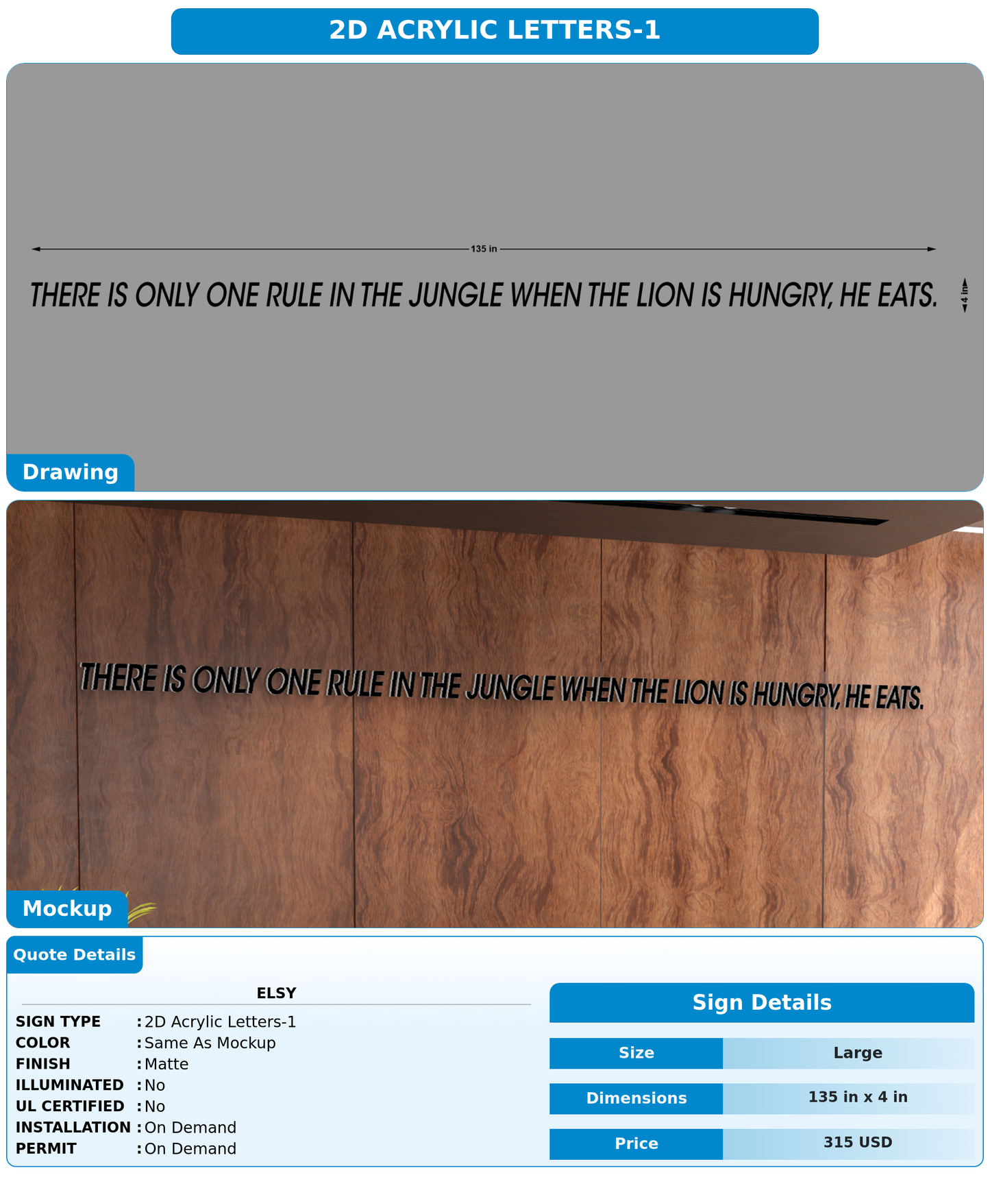 CUSTOM MOCKUP SIGN FOR Elsy