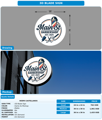 CUSTOM MOCKUP SIGN FOR Noemi Castellanos
