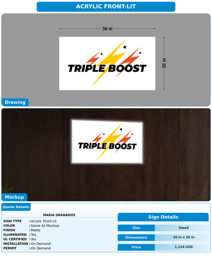 CUSTOM MOCKUP SIGN FOR Maria Granados