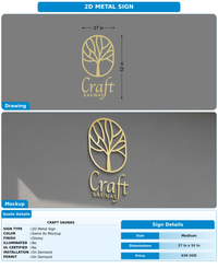 CUSTOM MOCKUP SIGN FOR Craft Saunas