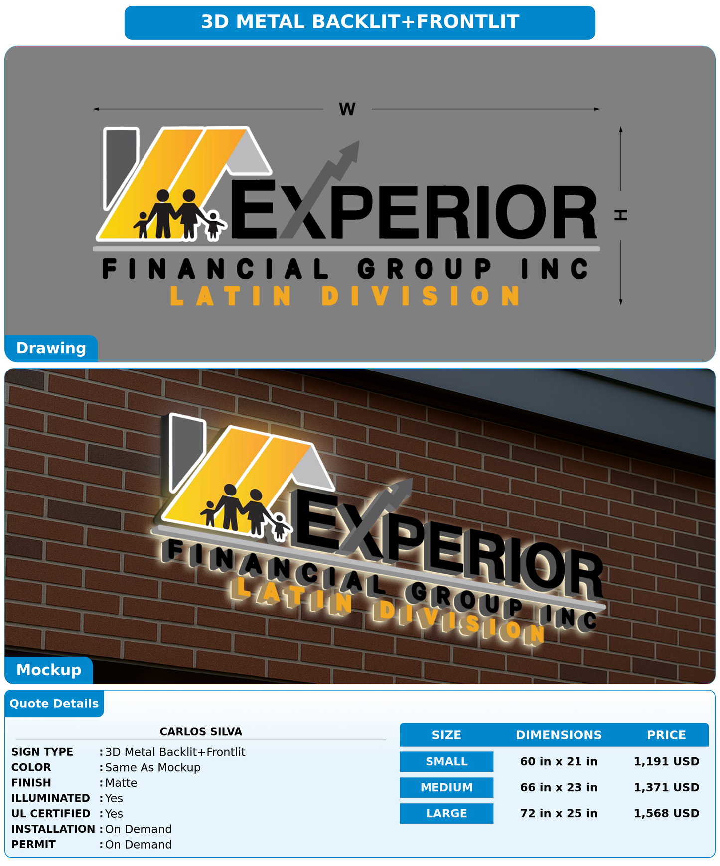 CUSTOM MOCKUP SIGN FOR Carlos silva