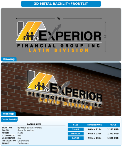 CUSTOM MOCKUP SIGN FOR Carlos silva