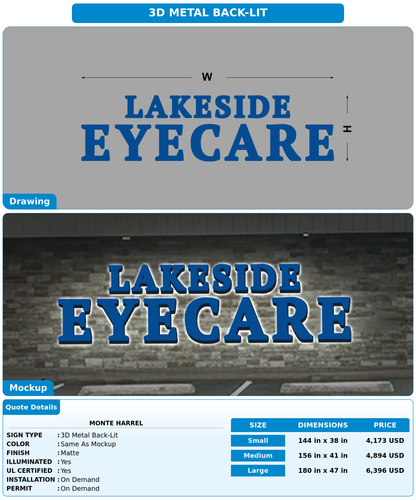 CUSTOM MOCKUP SIGN FOR MONTE HARREL