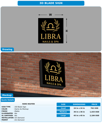 CUSTOM MOCKUP SIGN FOR Hang Nguyen