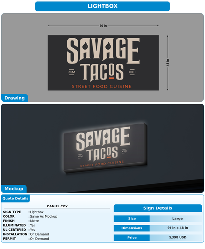 CUSTOM MOCKUP SIGN FOR Daniel Cox