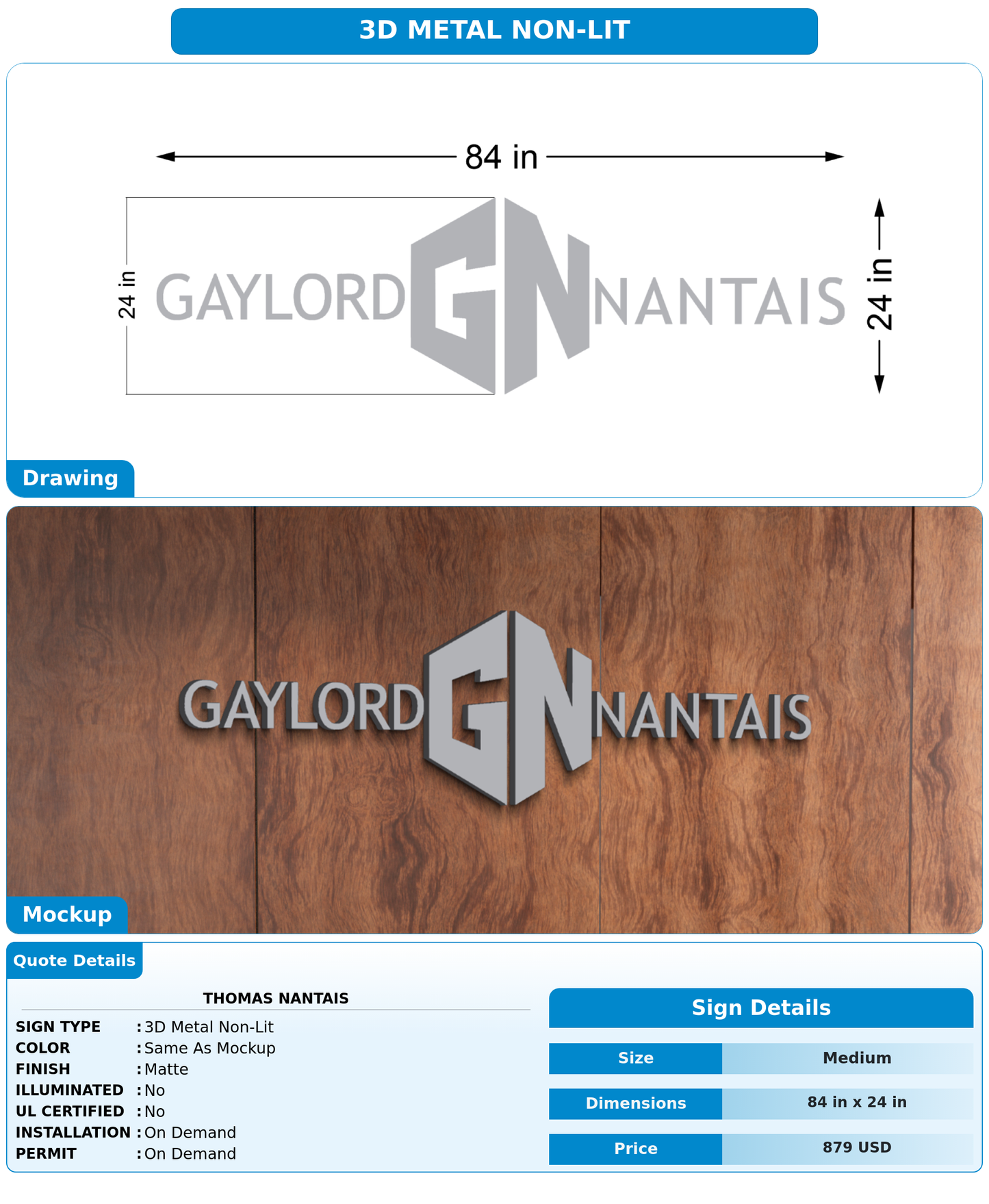 CUSTOM MOCKUP SIGN FOR Thomas Nantais