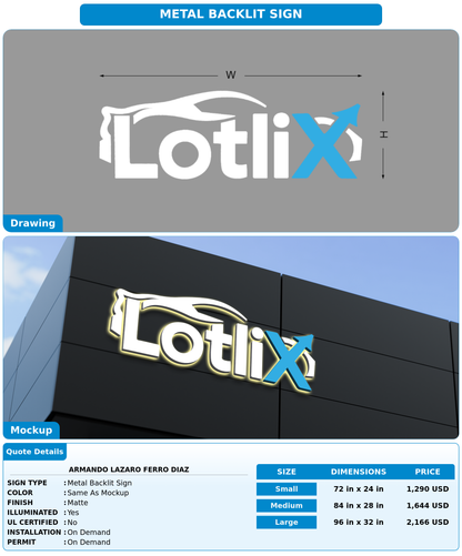CUSTOM MOCKUP SIGN FOR Armando Lazaro Ferro Diaz