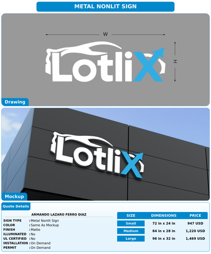 CUSTOM MOCKUP SIGN FOR Armando Lazaro Ferro Diaz