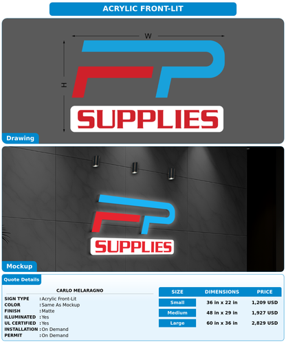 CUSTOM MOCKUP SIGN FOR Carlo Melaragno