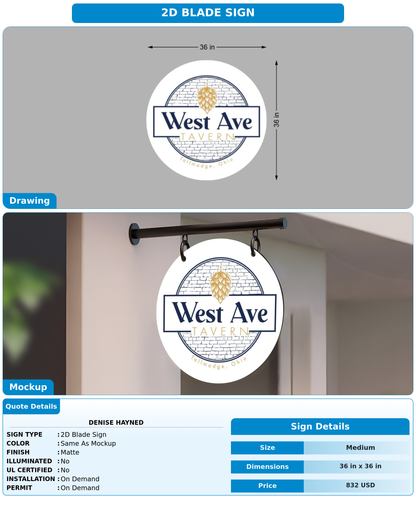 CUSTOM MOCKUP SIGN FOR Denise Hayned