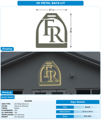CUSTOM MOCKUP SIGN FOR valeren