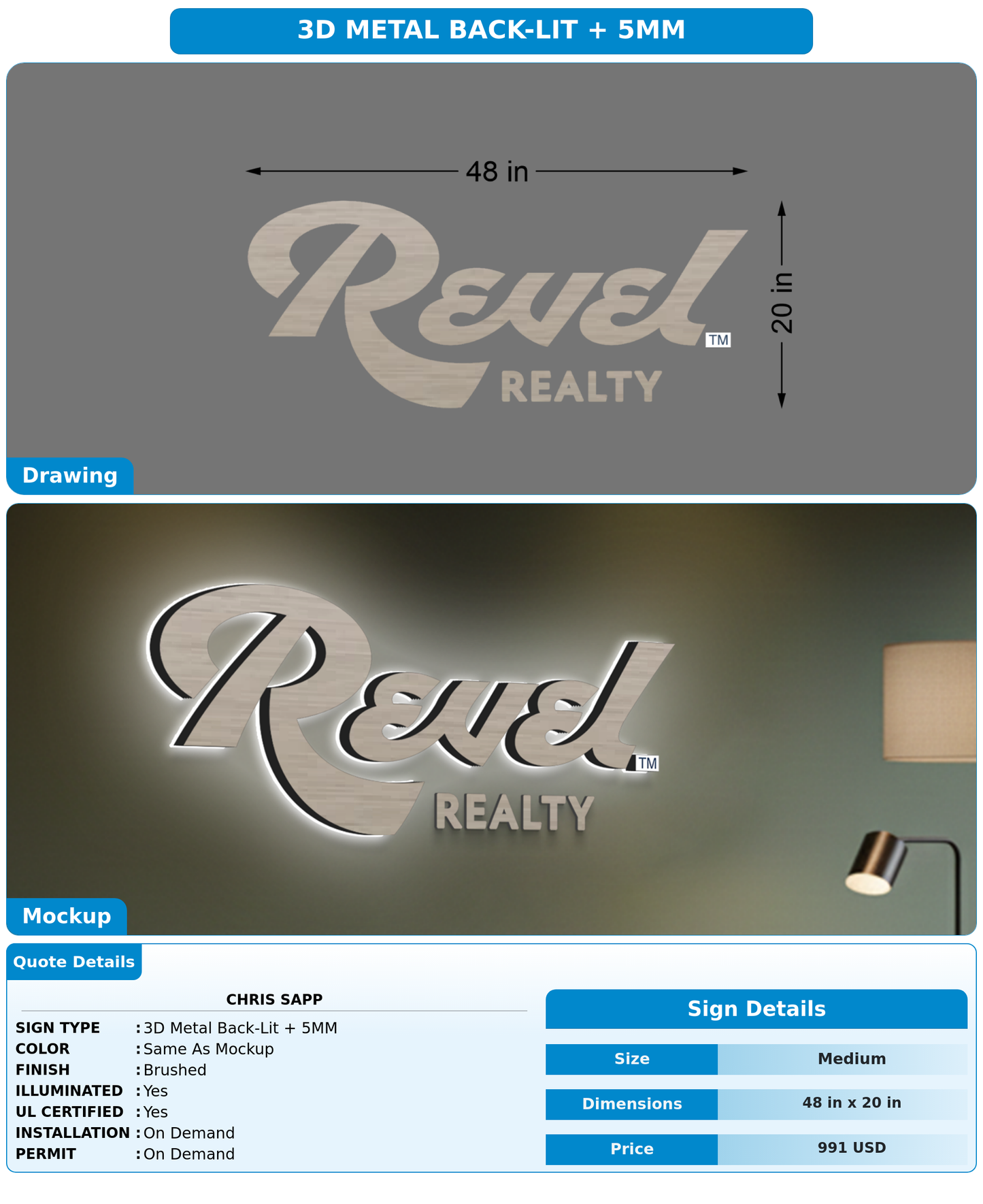 CUSTOM MOCKUP SIGN FOR Chris Sapp