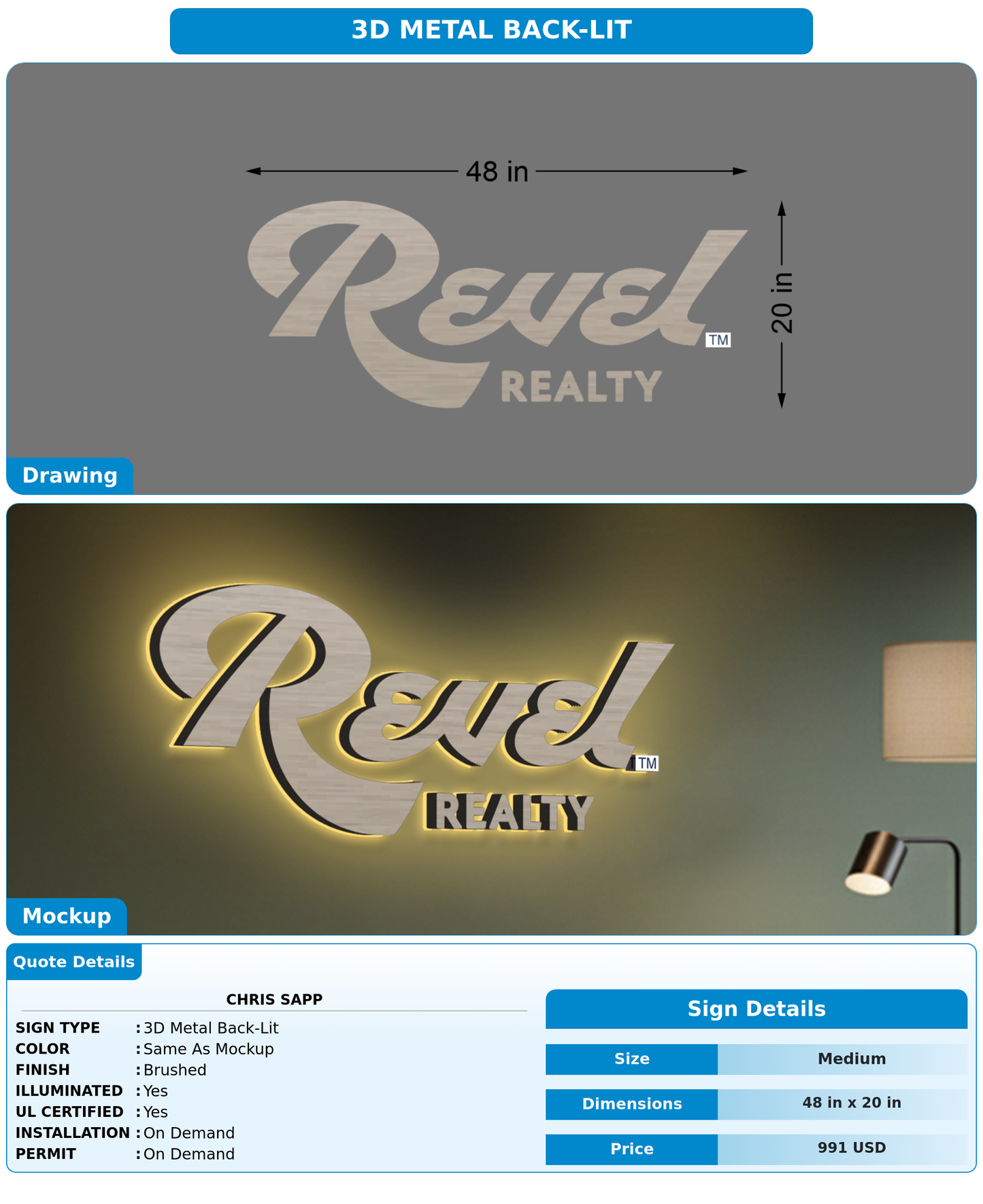 CUSTOM MOCKUP SIGN FOR Chris Sapp
