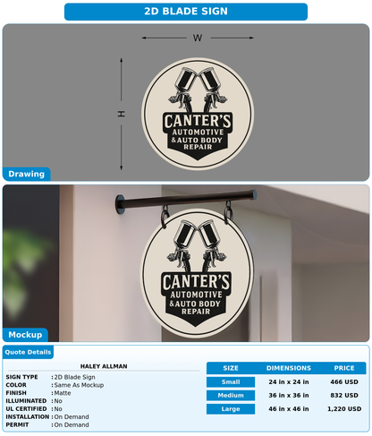 CUSTOM MOCKUP SIGN FOR Haley Allman