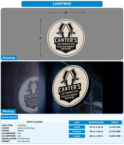 CUSTOM MOCKUP SIGN FOR Haley Allman