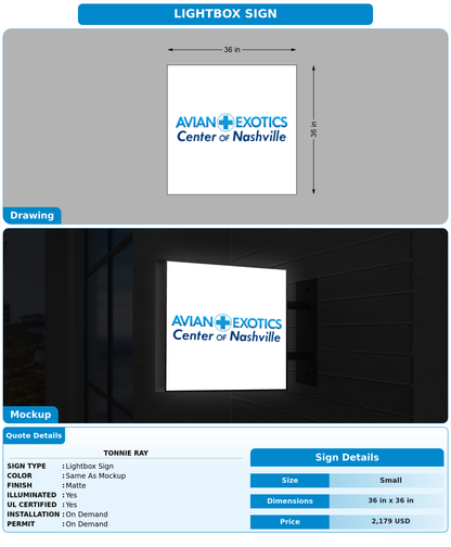 CUSTOM MOCKUP SIGN FOR Tonnie Ray
