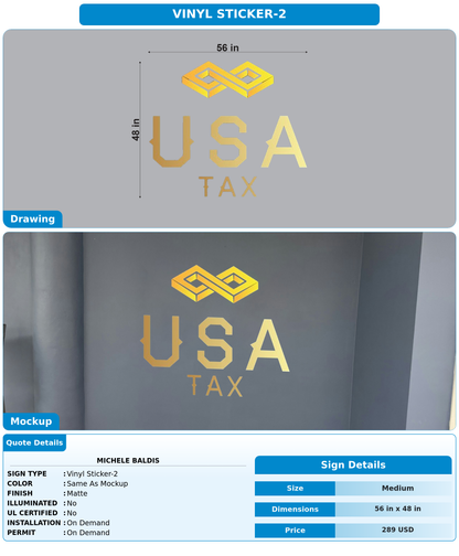 CUSTOM MOCKUP SIGN FOR Michele Baldis