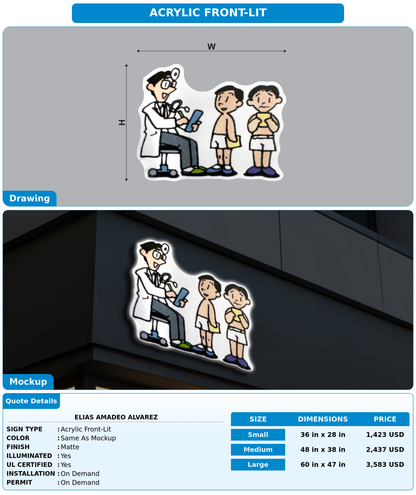CUSTOM MOCKUP SIGN FOR Elias Amadeo Alvarez
