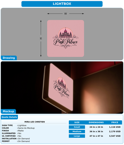 CUSTOM MOCKUP SIGN FOR Mira Lee Chretien