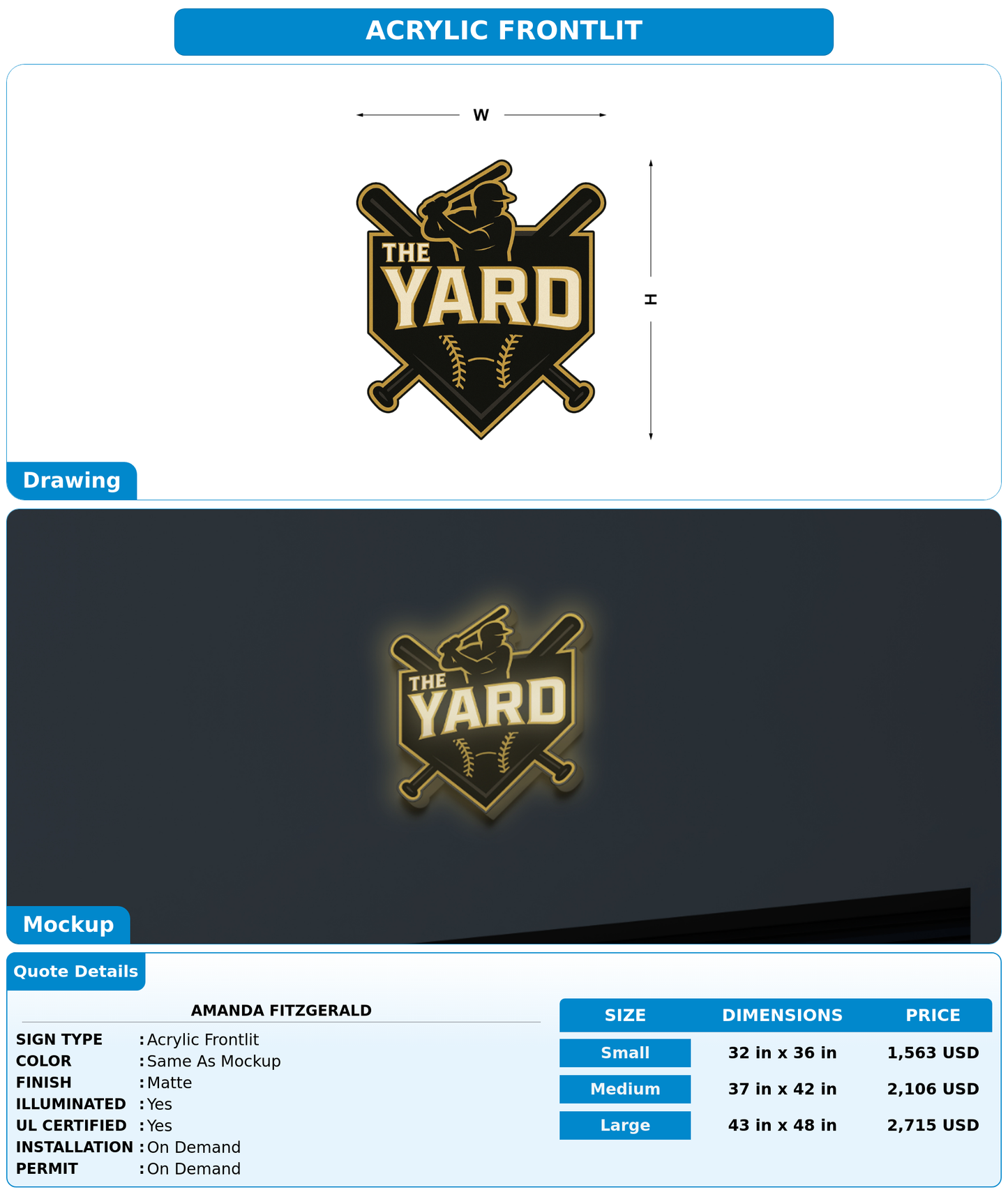 CUSTOM MOCKUP SIGN FOR Amanda Fitzgerald