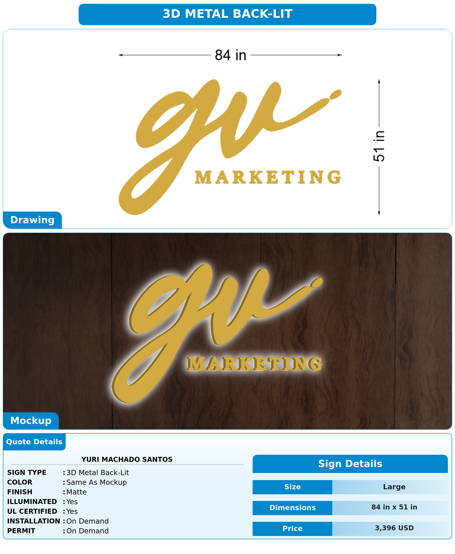 CUSTOM MOCKUP SIGN FOR Yuri Machado Santos