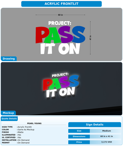 CUSTOM MOCKUP SIGN FOR Pearl young