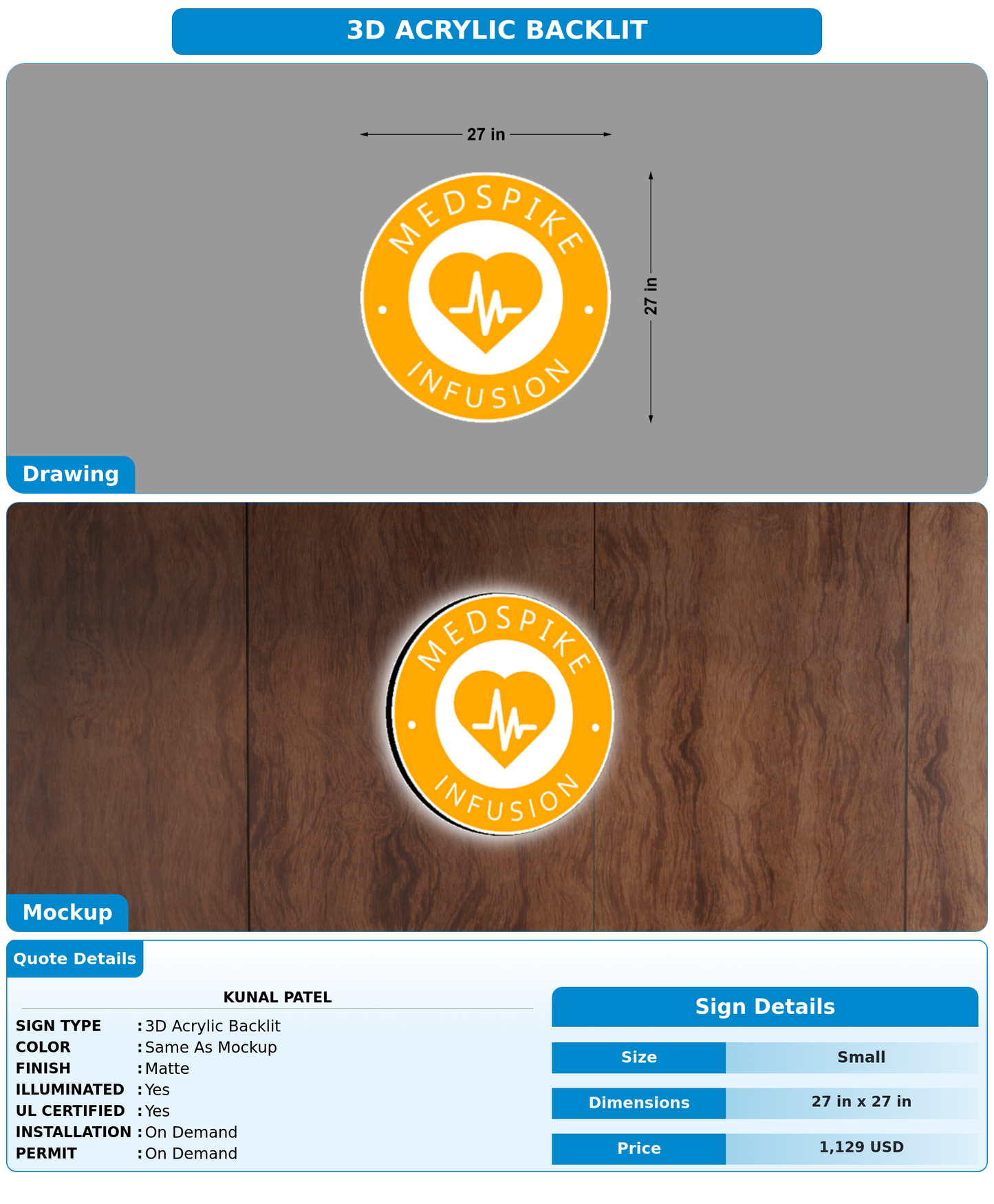 CUSTOM MOCKUP SIGN FOR Kunal Patel