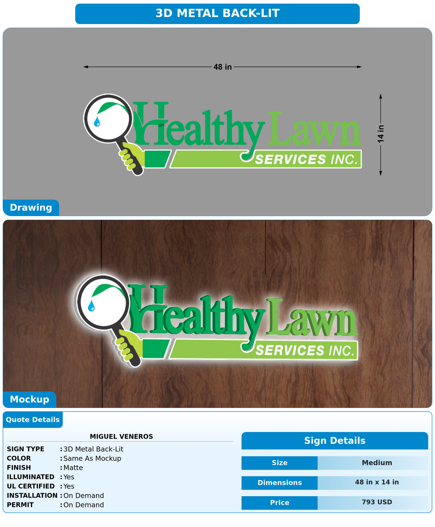 CUSTOM MOCKUP SIGN FOR Miguel Veneros