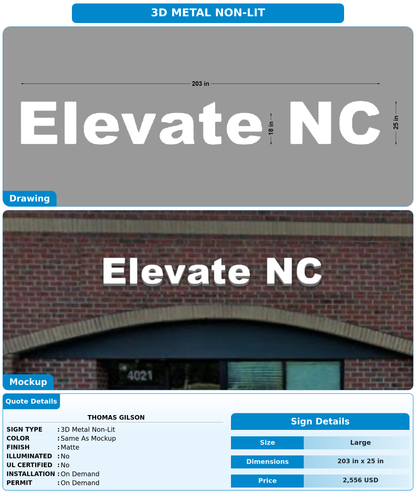 CUSTOM MOCKUP SIGN FOR Thomas Gilson
