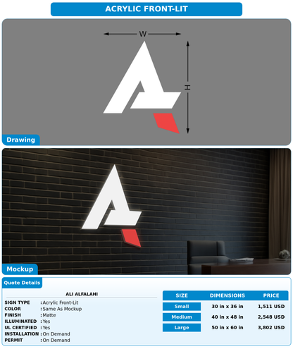 CUSTOM MOCKUP SIGN FOR Ali  Alfalahi