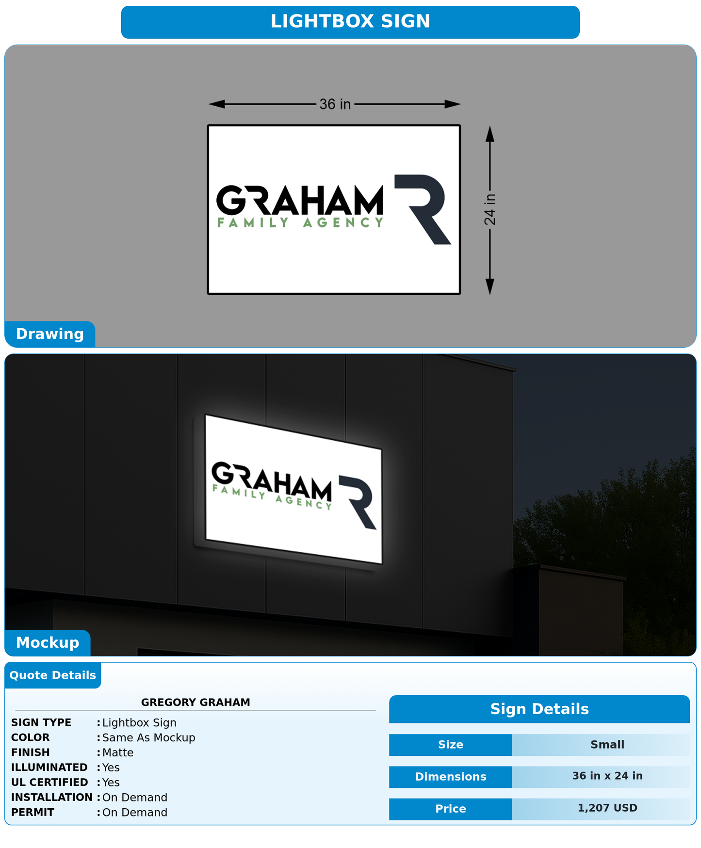 CUSTOM MOCKUP SIGN FOR Gregory Graham