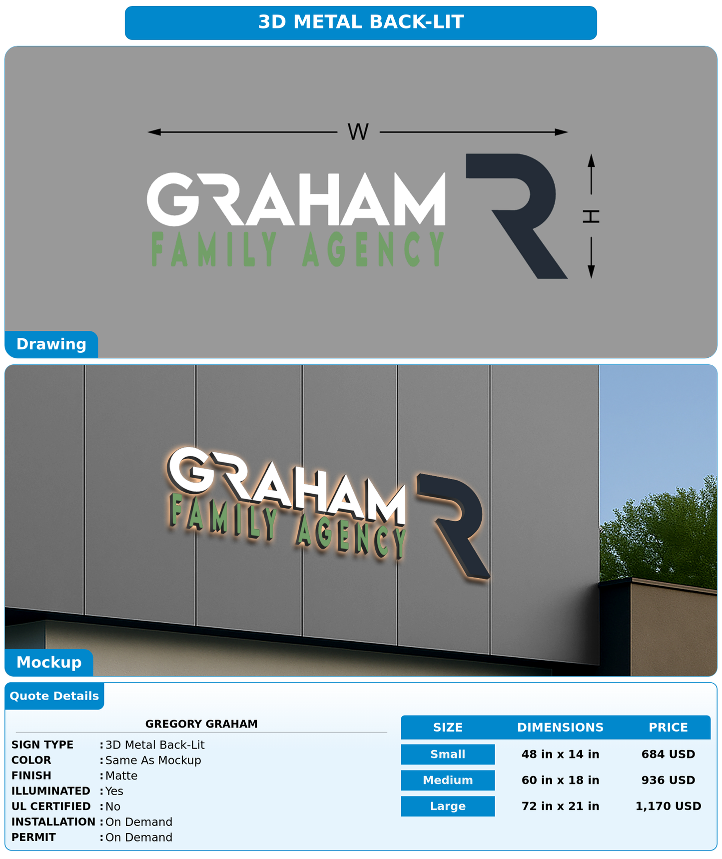 CUSTOM MOCKUP SIGN FOR Gregory Graham