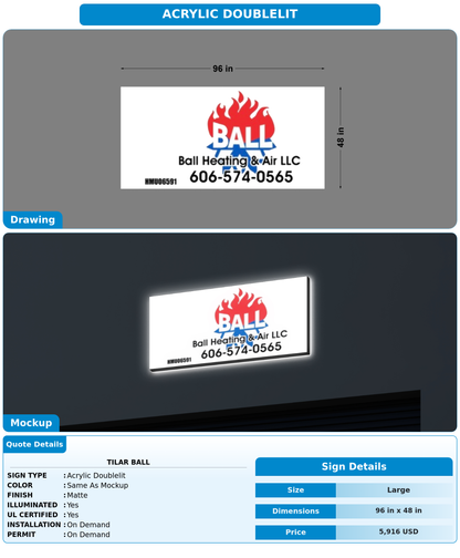 CUSTOM MOCKUP SIGN FOR Tilar ball