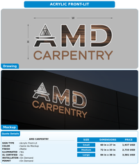 CUSTOM MOCKUP SIGN FOR Amd carpentry