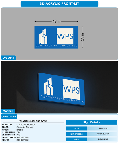 CUSTOM MOCKUP SIGN FOR Wladimir Barreiro sayay